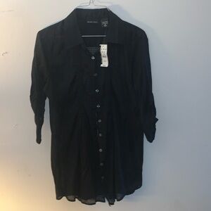 New York and company black button down top size small